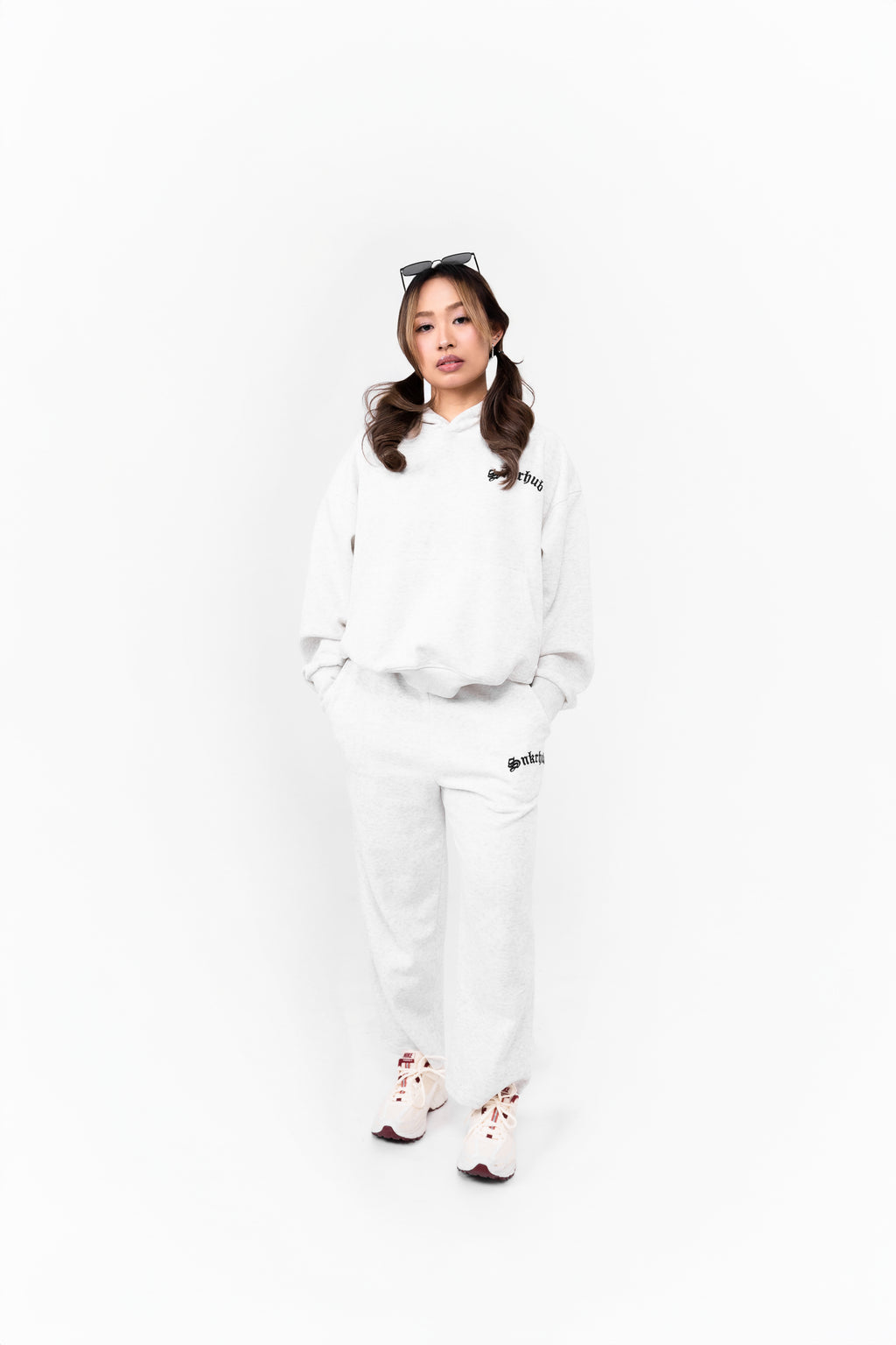 SNKRHUB OLD ENGLISH ARCHED LOGO HOODIE