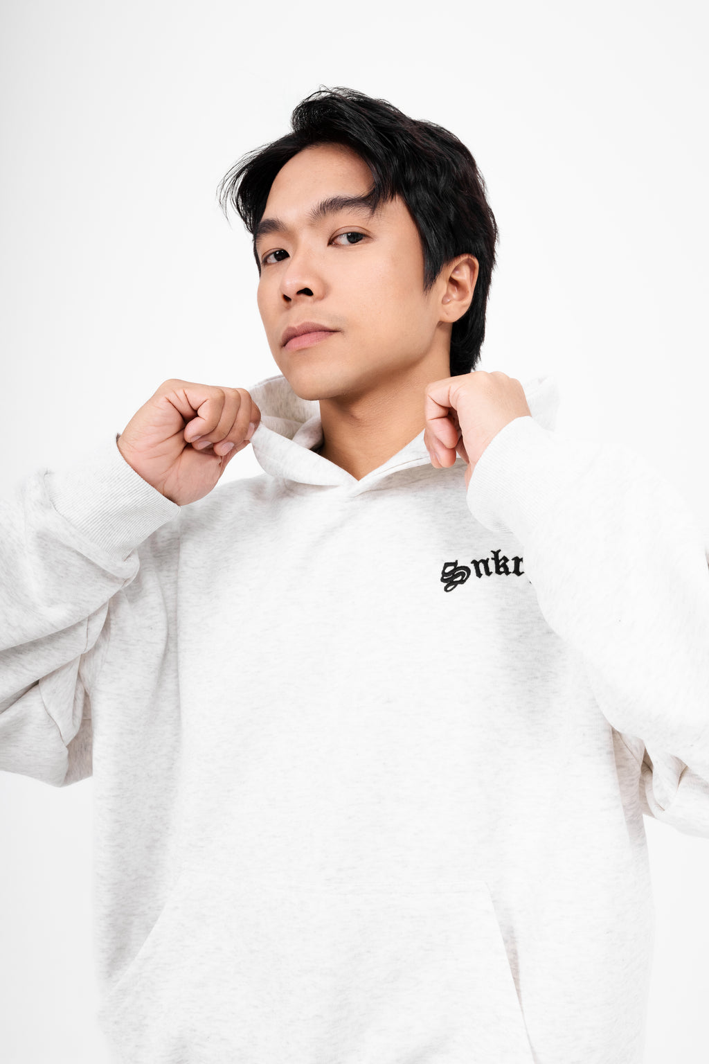 SNKRHUB OLD ENGLISH ARCHED LOGO HOODIE