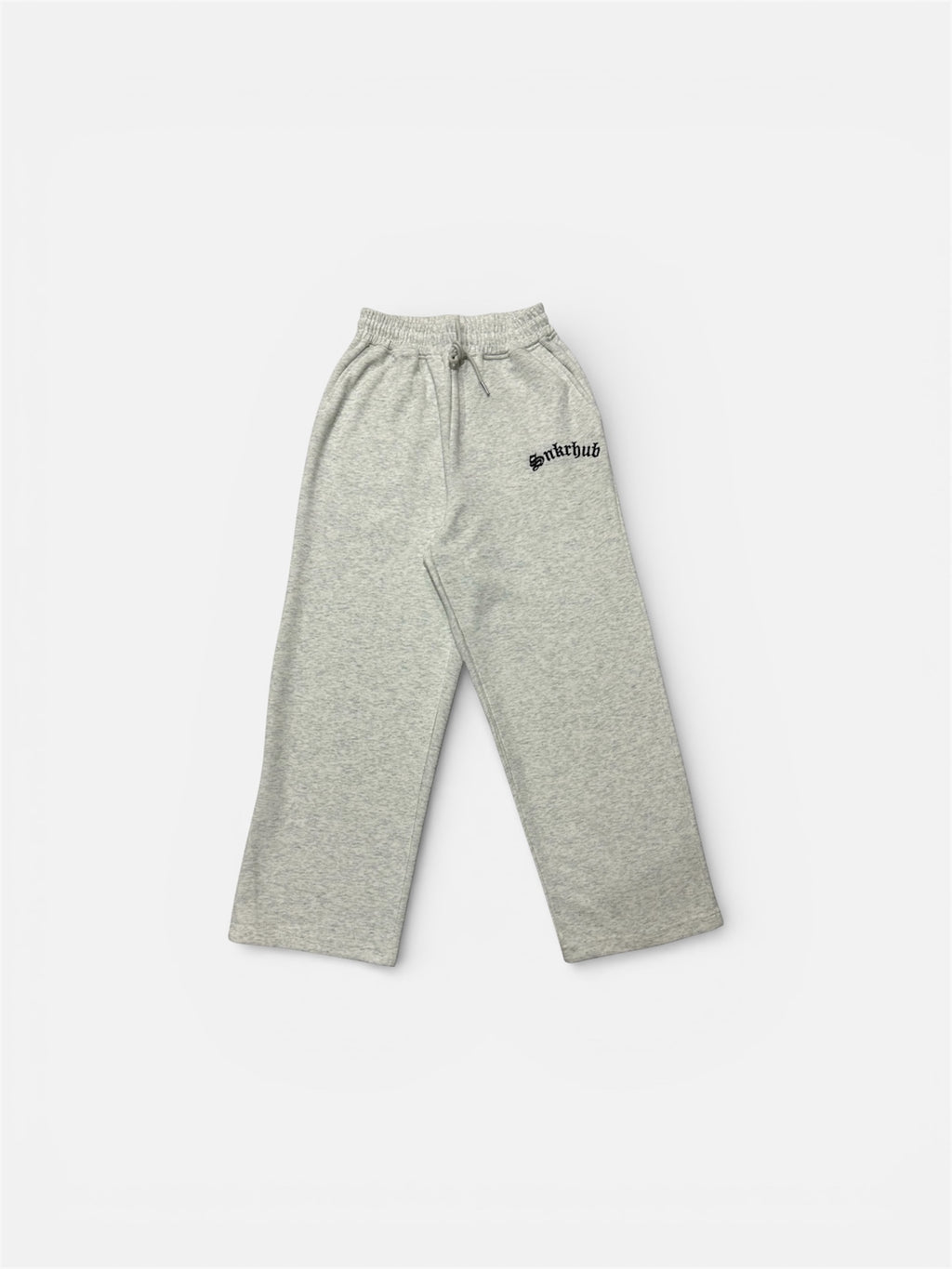SNKRHUB  Old English Relaxed Wide-Leg Sweatpants – Heather Grey