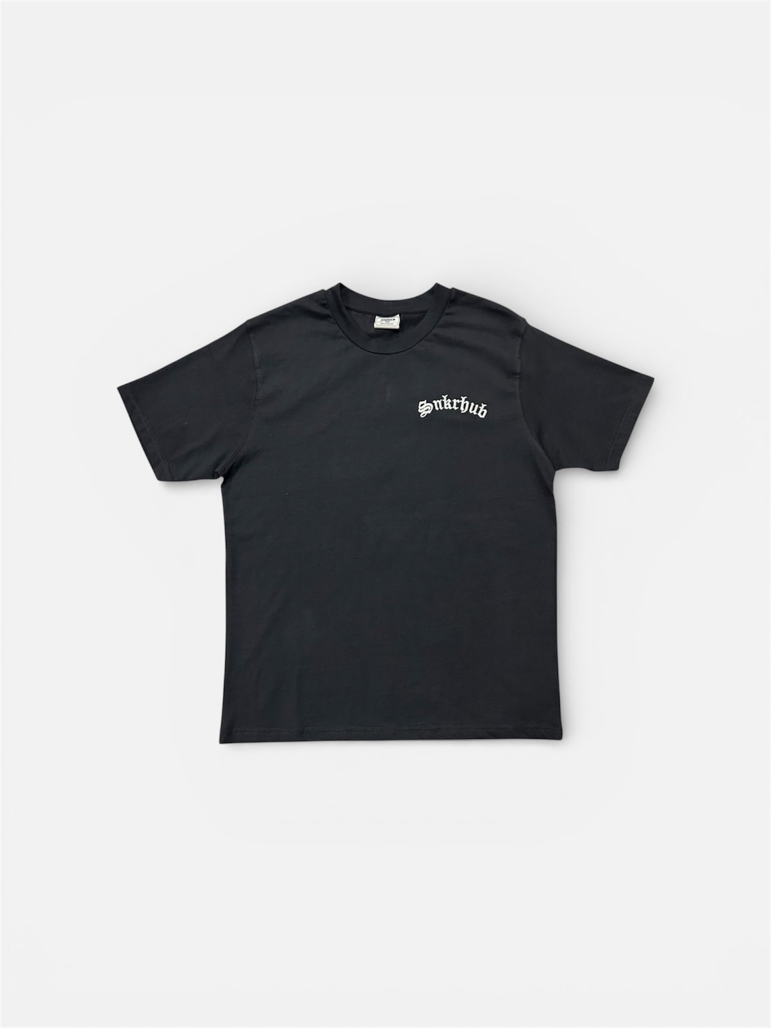 SNKRHUB Old English Boxy Tee – Charcoal Grey